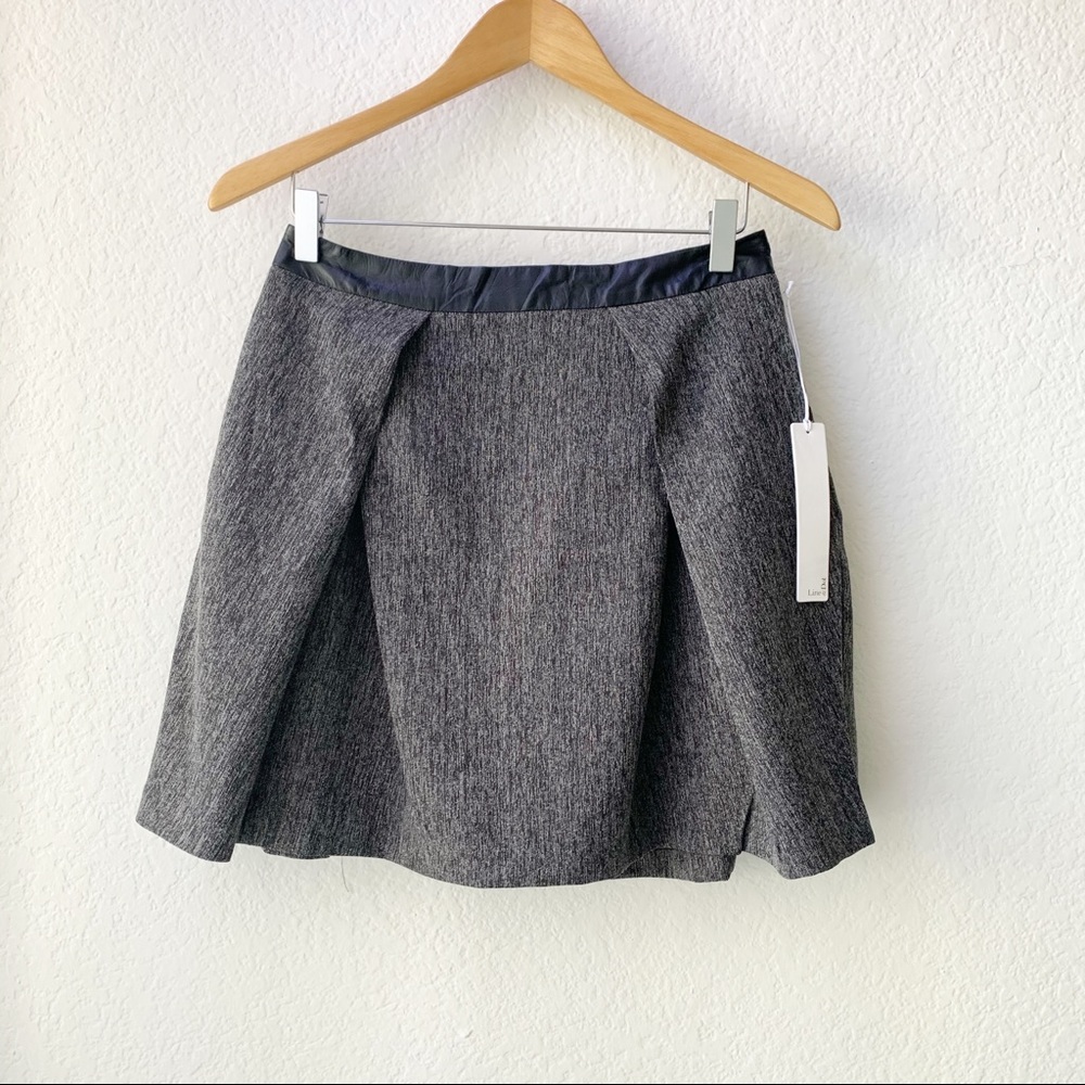 Line & Dot x Revolve Mini Skirt Faux Leather Trim